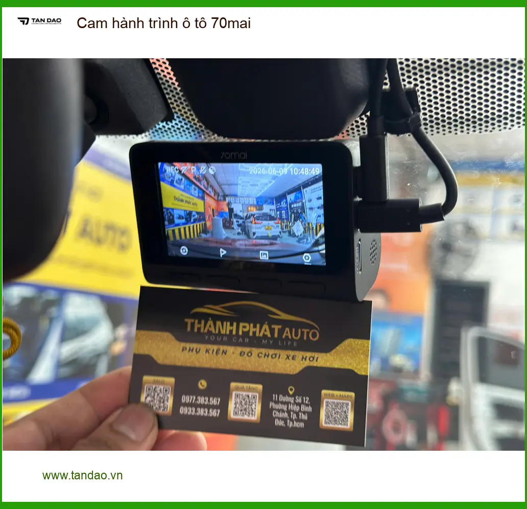 Anh Quang gắn Cam hành trình 70mai cho Toyota Vios tại Cần Giờ ảnh thực tế 4