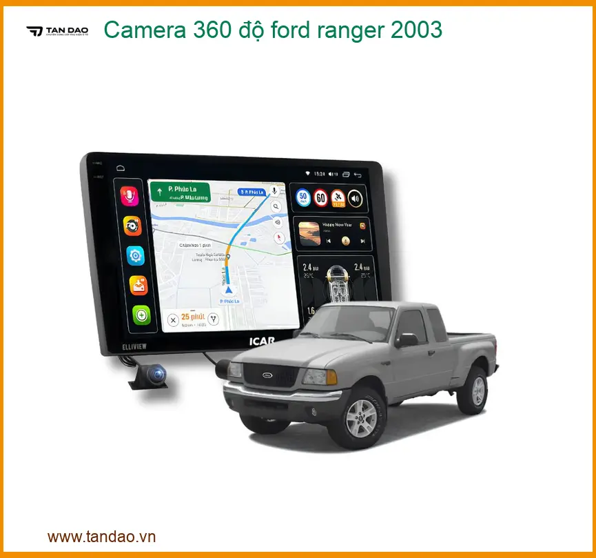 Camera 360 độ Ford Ranger 2003 - Trung Tâm Lắp Đặt Uy Tín TPHCM