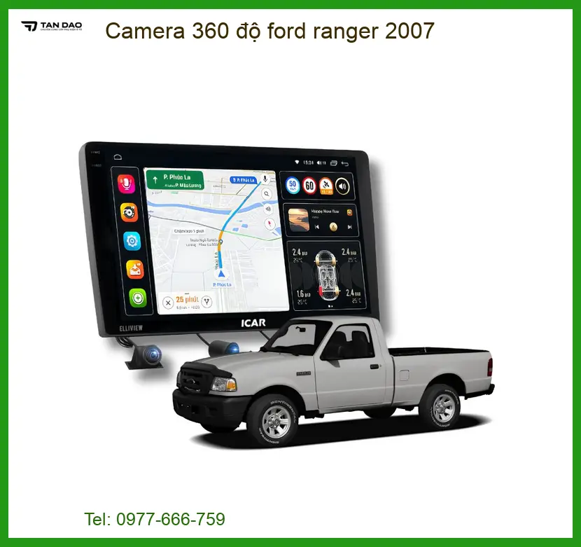 Camera 360 độ Ford Ranger 2007 - Địa Chỉ Lắp Đặt Uy Tín TPHCM