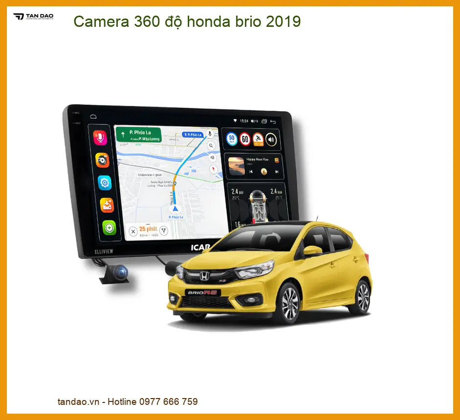 Camera 360 độ Honda Brio 2019 - Địa Chỉ Lắp Đặt Chính Hãng Giá Tốt TPHCM