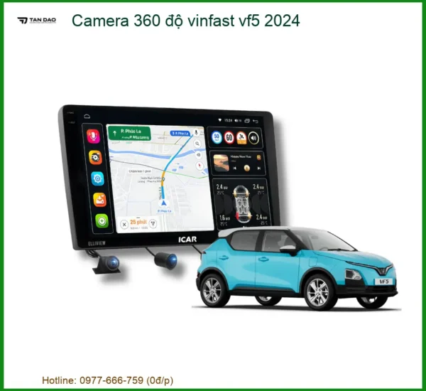 Camera 360 độ Vinfast VF5 2024 - Trung Tâm Lắp Đặt Uy Tín Giá Tốt TPHCM