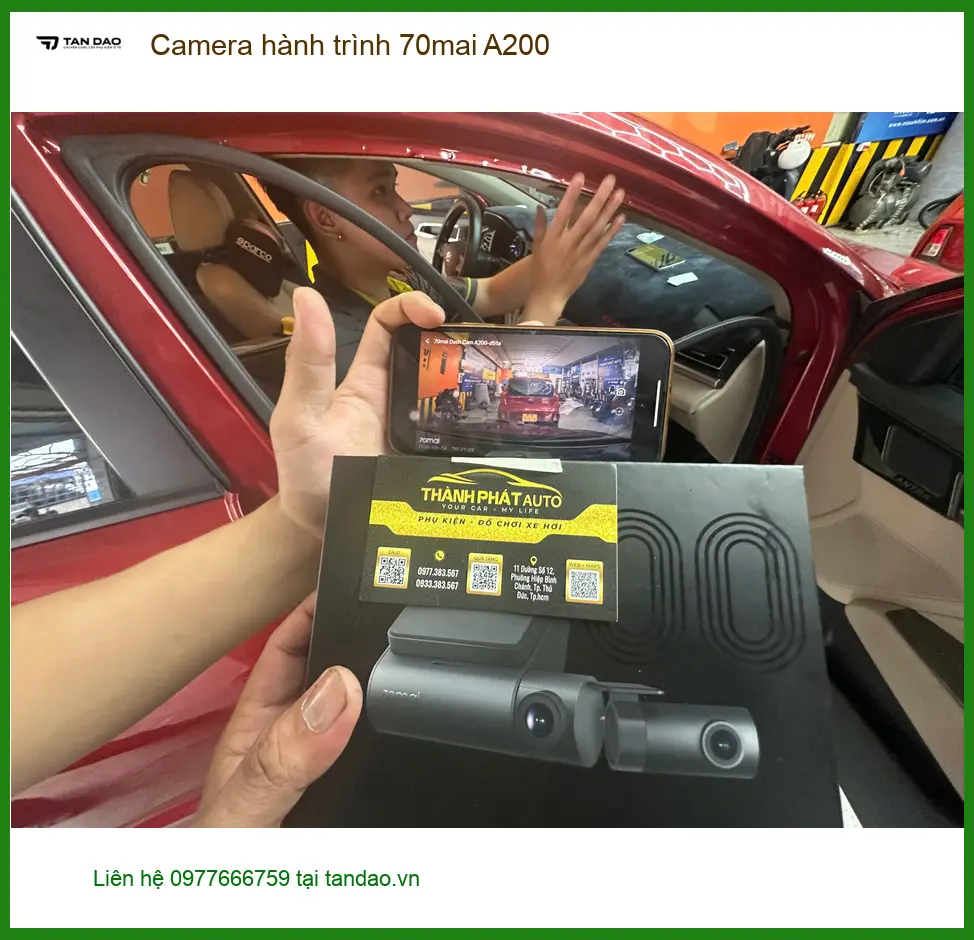 Chú Thắng lắp Camera hành trình 70mai A200 tại Cần Giờ cho Suzuki XL7