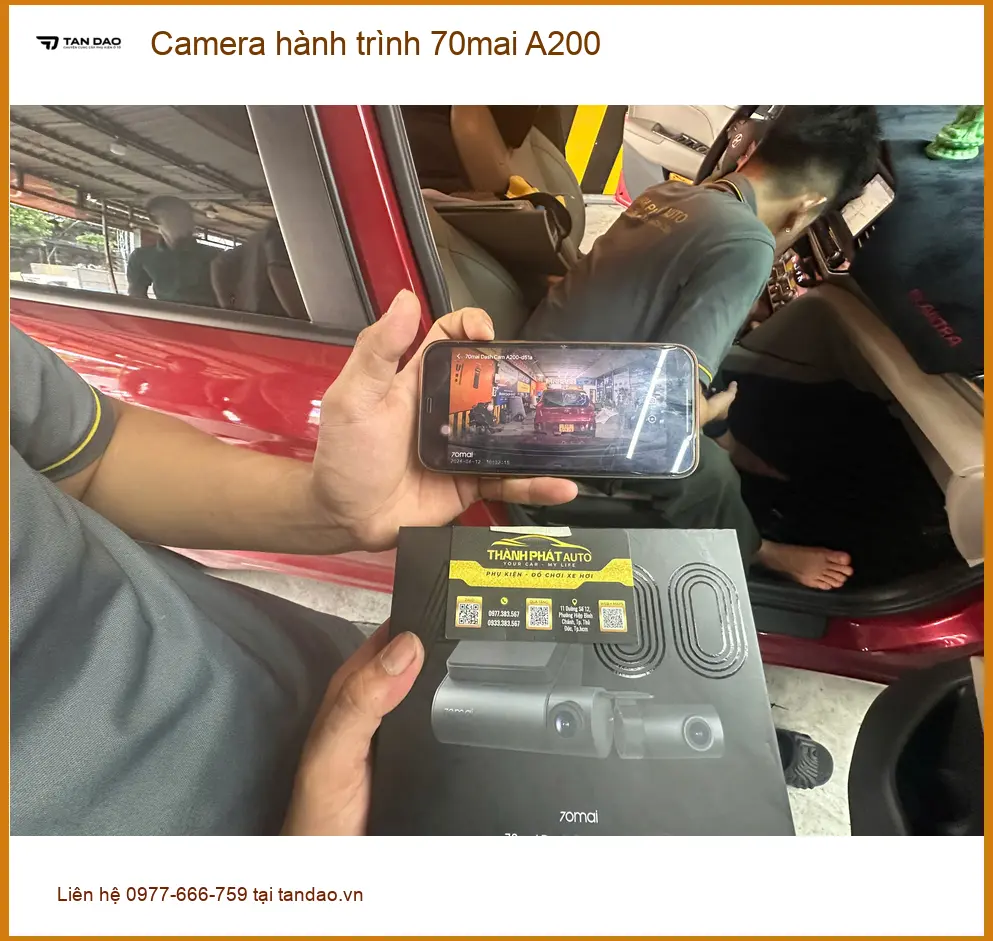 Chú Thắng lắp Camera hành trình 70mai A200 tại Cần Giờ cho Suzuki XL7 ảnh thực tế 4