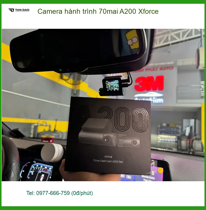 Chị Hằng lắp Camera hành trình 70mai A200 Xforce ở Quận Tân Bình ảnh thực tế 4