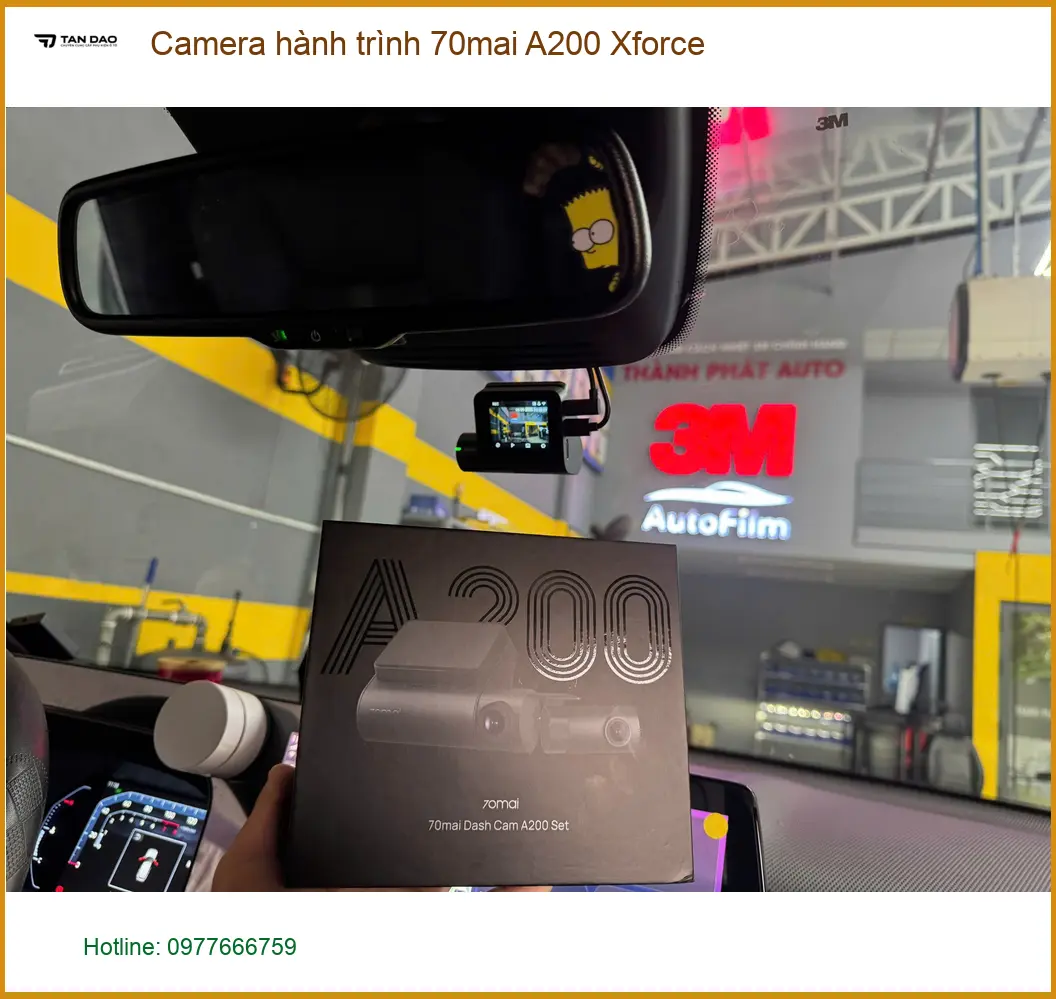 Chị Hằng lắp Camera hành trình 70mai A200 Xforce ở Quận Tân Bình ảnh thực tế 5