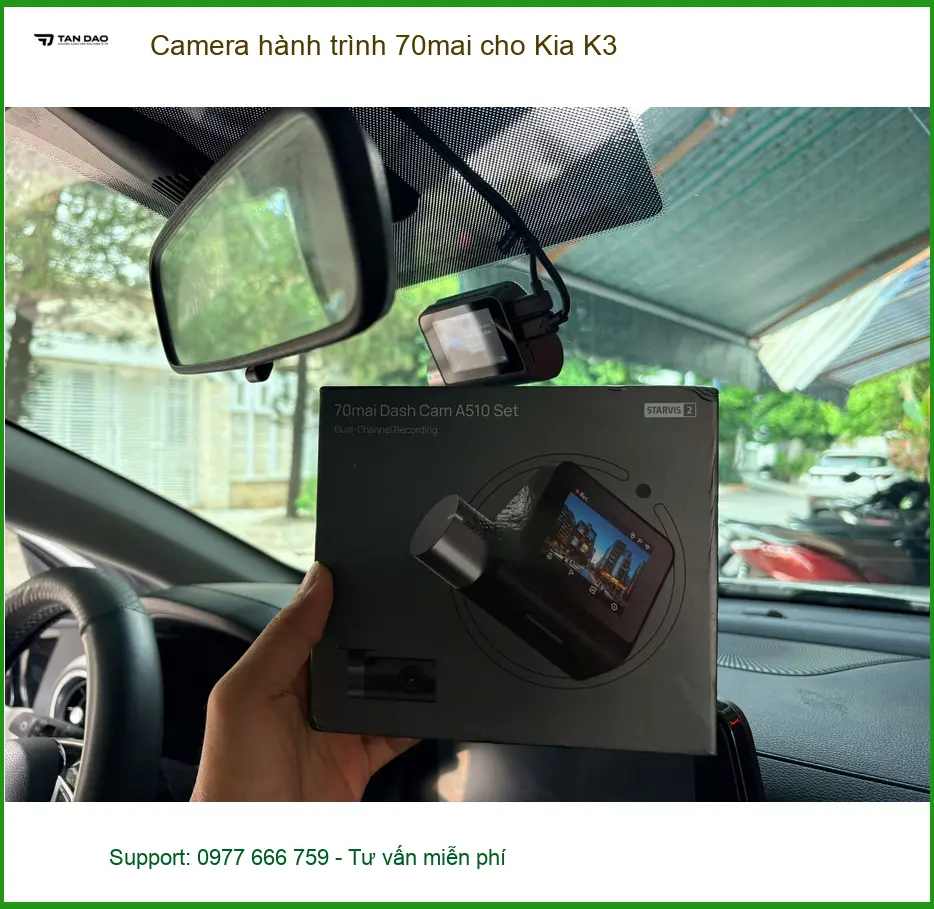 Anh Khang lắp Camera hành trình 70mai chính hãng cho Kia K3 tại Quận Bình Tân ảnh thực tế 4