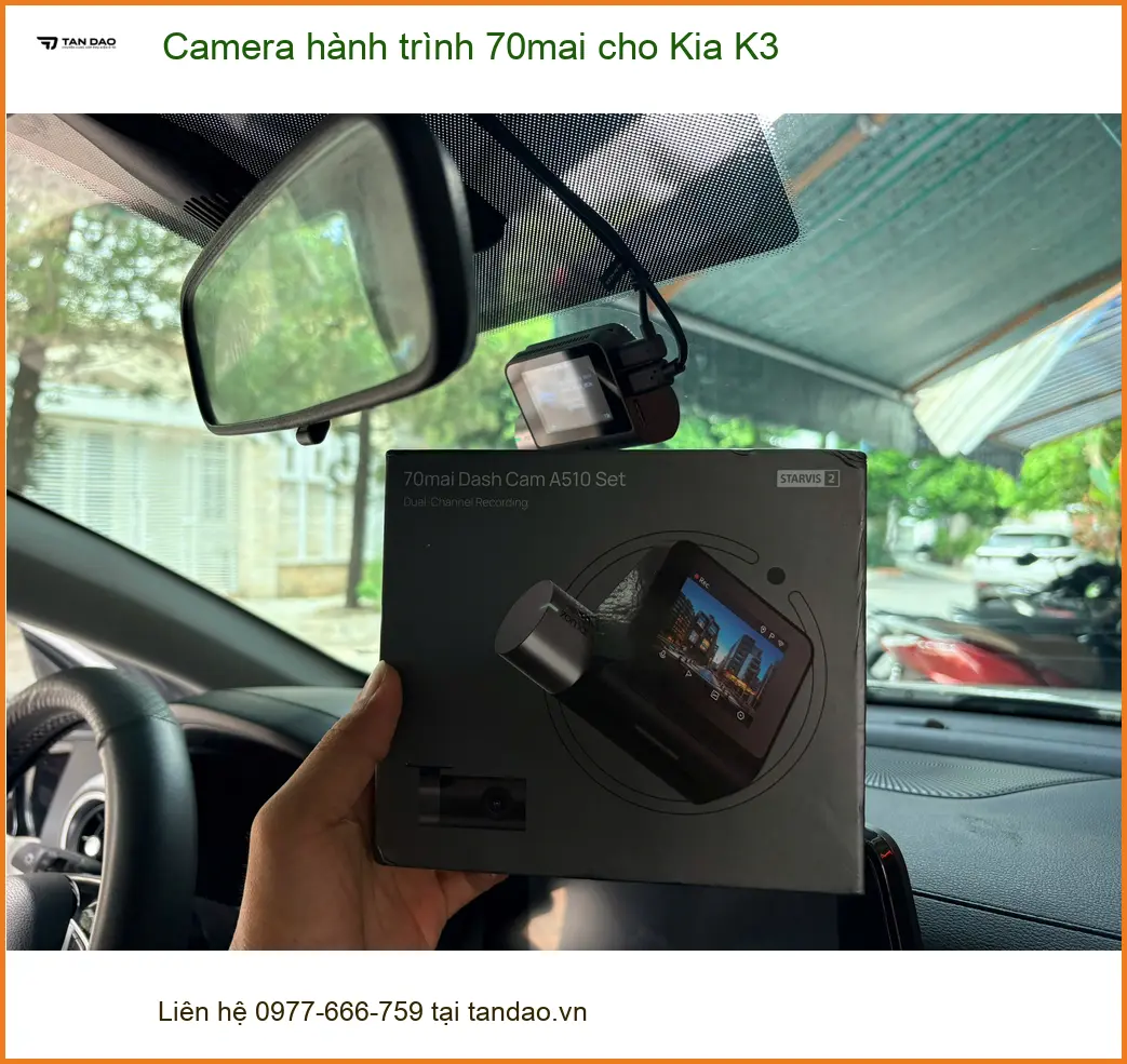 Anh Minh lắp Camera hành trình 70mai cho Kia K3 tại Quận Gò Vấp để yên tâm di chuyển ảnh thực tế 5