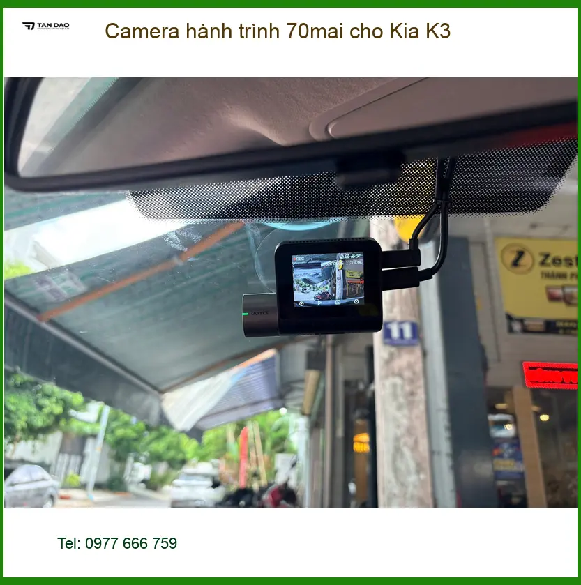Chị Thảo lắp Camera hành trình 70mai cho Kia K3 Quận 11 để lái xe an toàn. ảnh thực tế 3
