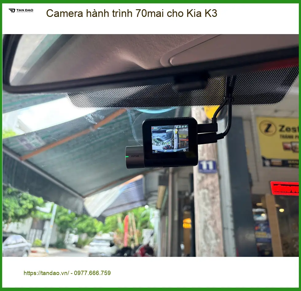 Anh Lâm lắp Camera hành trình 70mai Kia K3 tại Hóc Môn, ghi hình an toàn ảnh thực tế 3