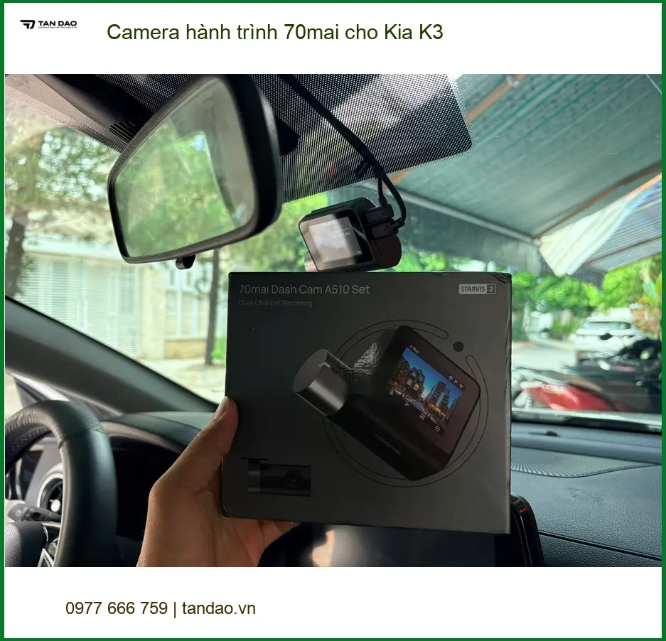Anh Lâm lắp Camera hành trình 70mai Kia K3 tại Hóc Môn, ghi hình an toàn ảnh thực tế 4