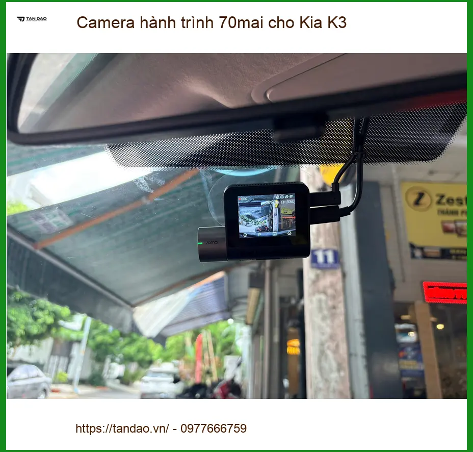 Anh Bách lắp Camera hành trình 70mai cho Kia K3 Quận Tân Phú ghi lại lộ trình ảnh thực tế 4