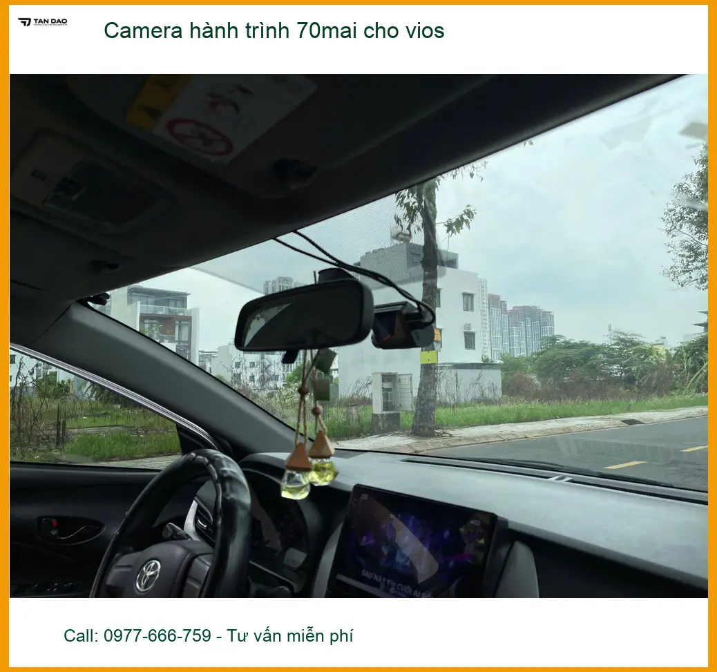 Anh Khải lắp Camera hành trình 70mai cho Vios Quận 1 tránh rủi ro va chạm