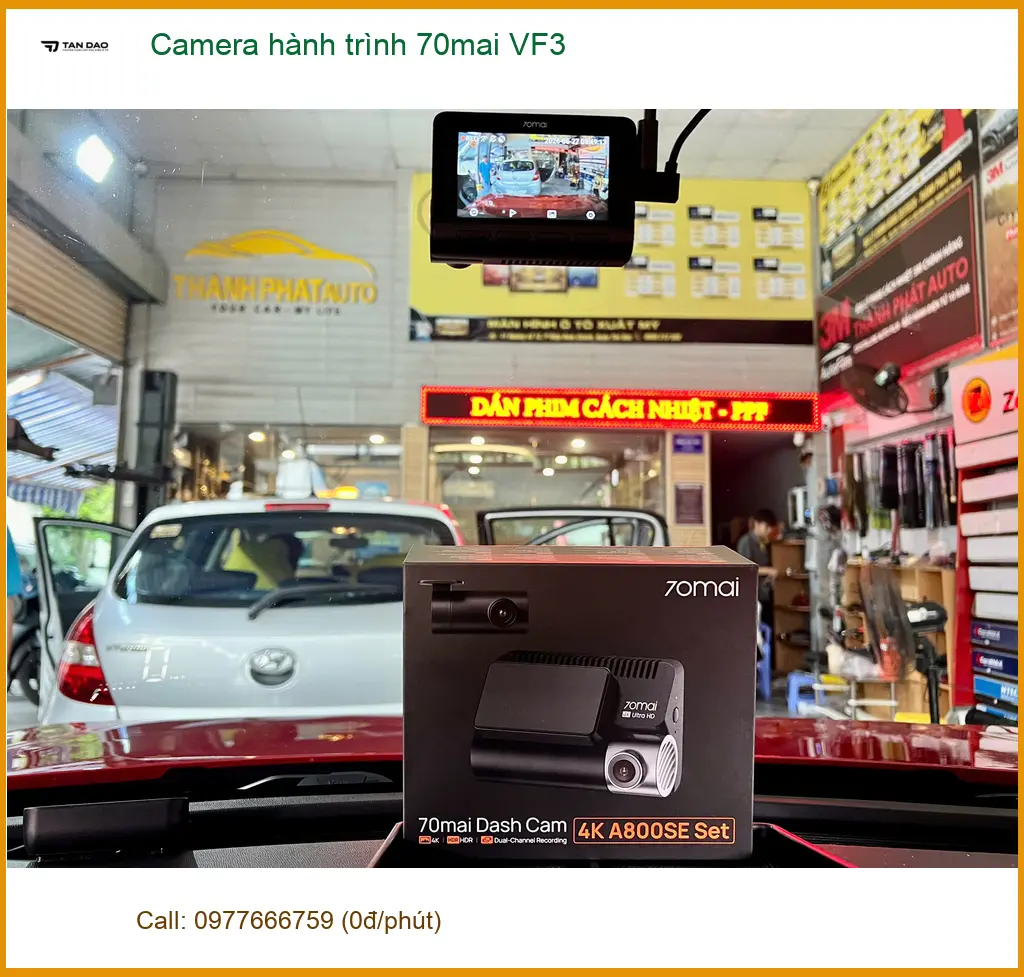 Anh Dũng lắp Camera hành trình 70mai VF3 VinFast VF3 Quận Gò Vấp an tâm hơn. ảnh thực tế 3