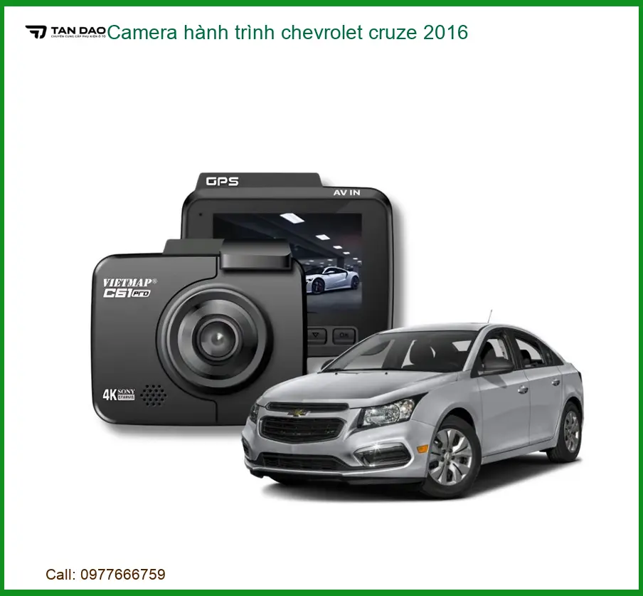 Camera hành trình Chevrolet Cruze 2016 - Trung Tâm Lắp Đặt Uy Tín TPHCM