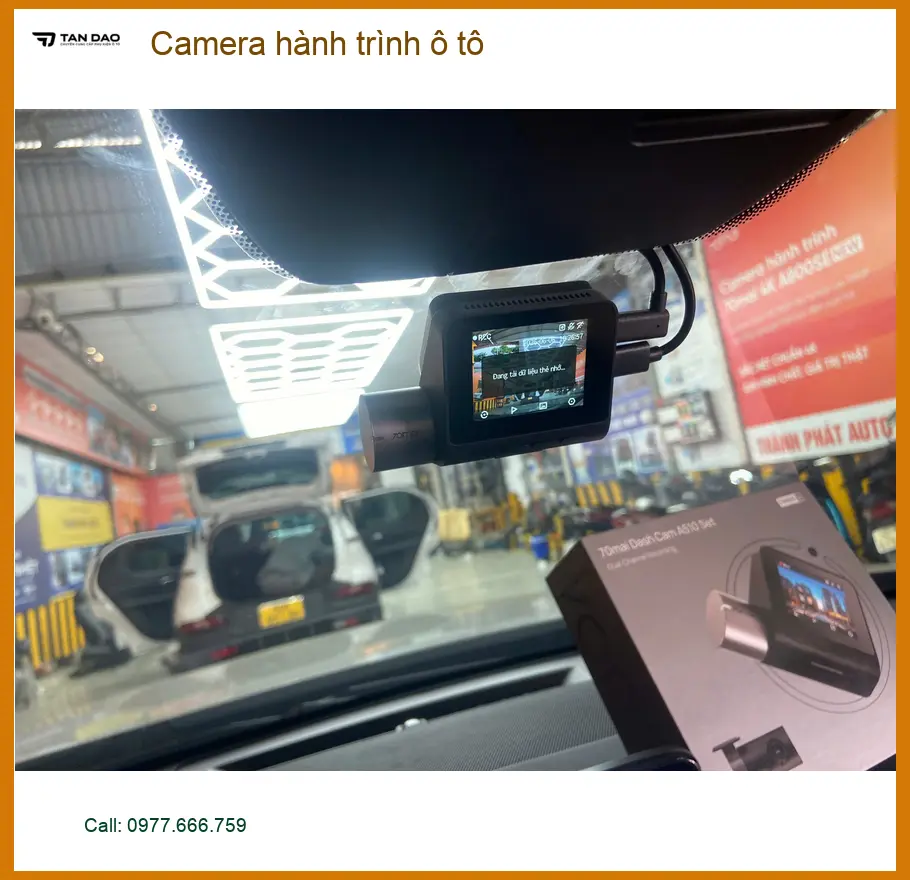 Cô Lan Anh lắp Camera hành trình ô tô chính hãng tại Quận Huyện Nhà Bè ảnh thực tế 3