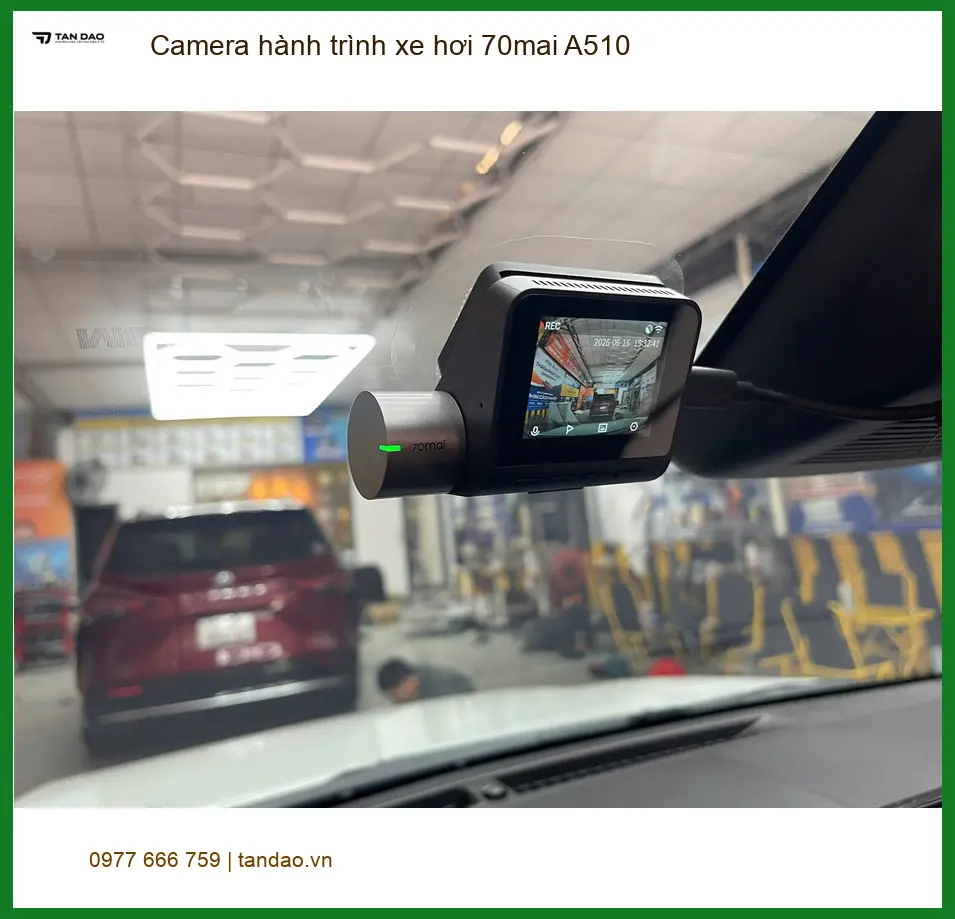 Chú Cường lắp Camera hành trình 70mai A510 cho Toyota Camry tại Hóc Môn