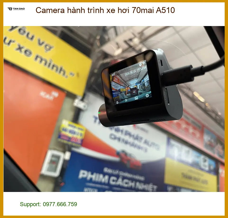 Chú Cường lắp Camera hành trình 70mai A510 cho Toyota Camry tại Hóc Môn ảnh thực tế 2