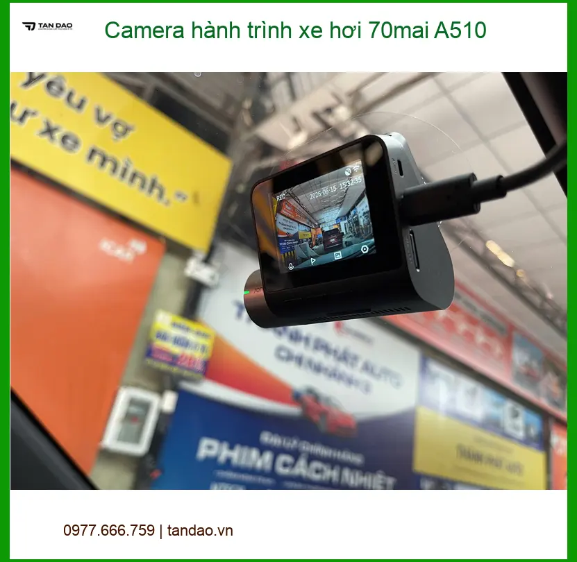 Chú Cường lắp Camera hành trình 70mai A510 cho Toyota Camry tại Hóc Môn ảnh thực tế 4