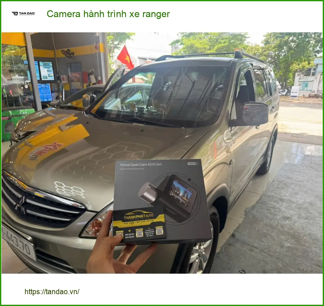Chú Vỹ lắp camera hành trình Ford Ranger tại Củ Chi để ghi lại hành trình an toàn ảnh thực tế 3
