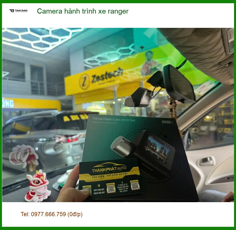 Chú Vỹ lắp camera hành trình Ford Ranger tại Củ Chi để ghi lại hành trình an toàn ảnh thực tế 5