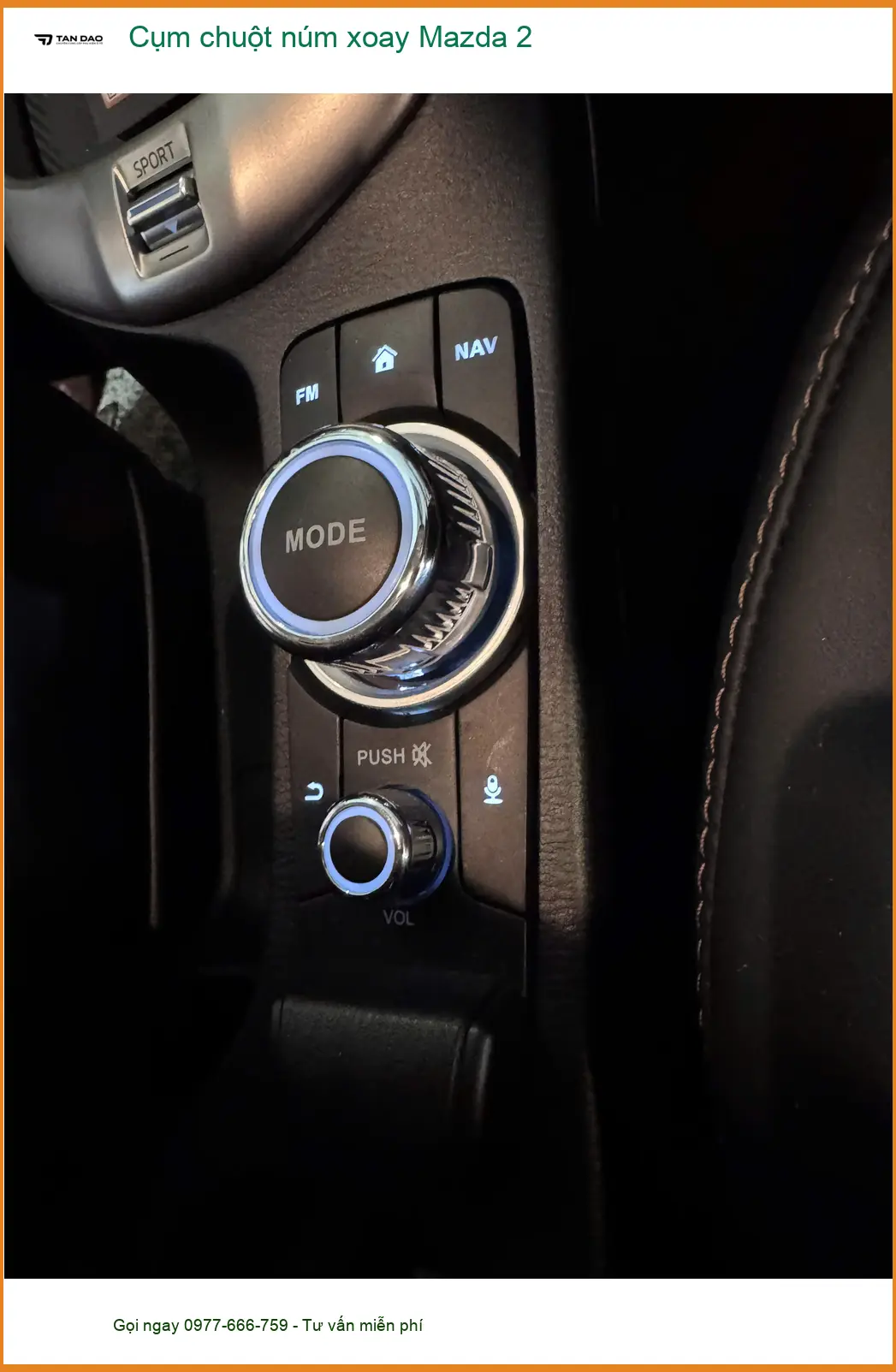 Anh Thành lắp Cụm chuột núm xoay Mazda 2 tại Quận 2 cho xe dễ dùng hơn ảnh thực tế 2