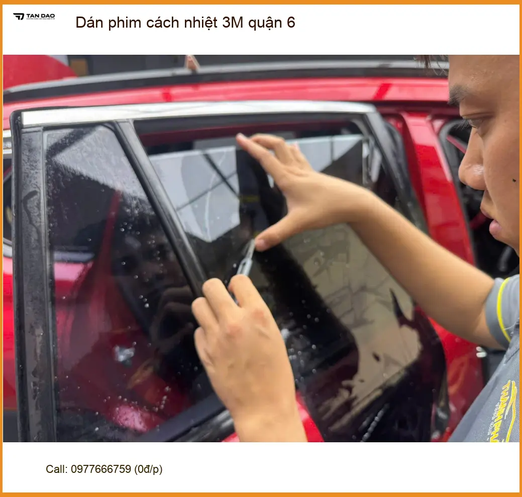 Trung Tâm Dán Phim Cách Nhiệt Ô Tô phim cách nhiệt 3M quận 6 - Thi Công Chuyên Nghiệp ảnh thực tế 2