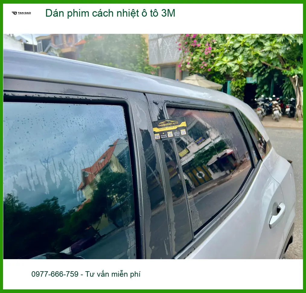 Anh Tấn dán phim cách nhiệt 3M cho Hyundai Santa Fe đón nắng Cần Giờ