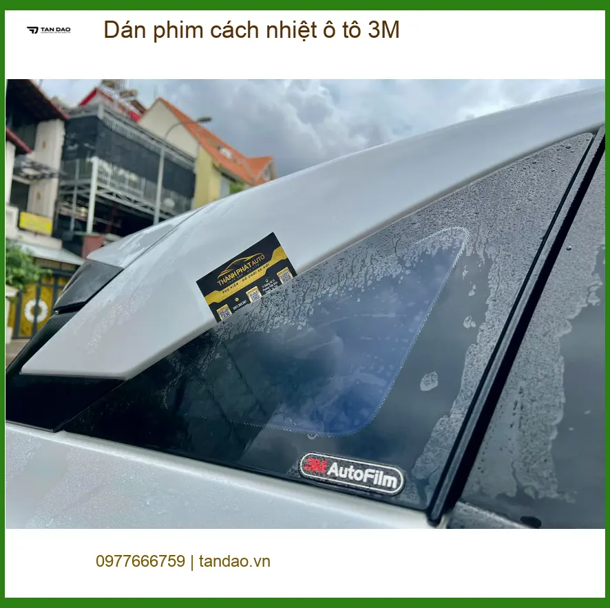 Anh Tấn dán phim cách nhiệt 3M cho Hyundai Santa Fe đón nắng Cần Giờ ảnh thực tế 2