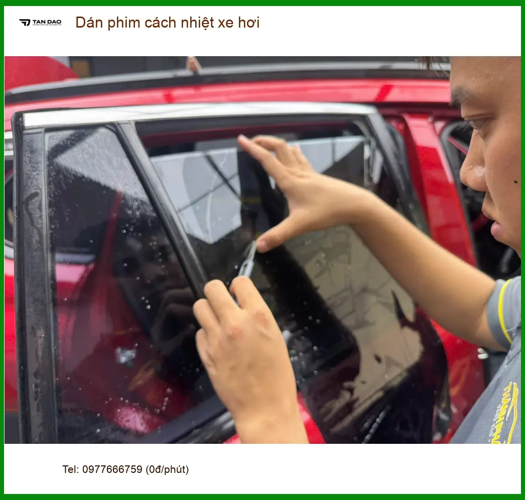 Anh Tấn dán phim cách nhiệt Honda CRV tại Cần Giờ, chống nóng hiệu quả.