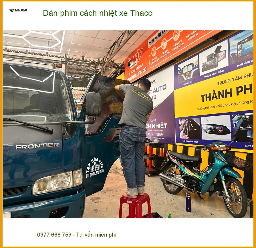 Anh Tuấn Kiệt dán phim cách nhiệt xe Thaco Foton Quận 2 giảm nóng hiệu quả ảnh thực tế 2
