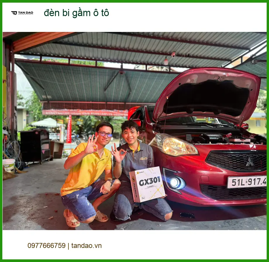 Anh Khang lắp đèn bi gầm ô tô Hyundai Accent tại Quận Thủ Đức vì đèn zin yếu khi mưa lớn ảnh thực tế 2