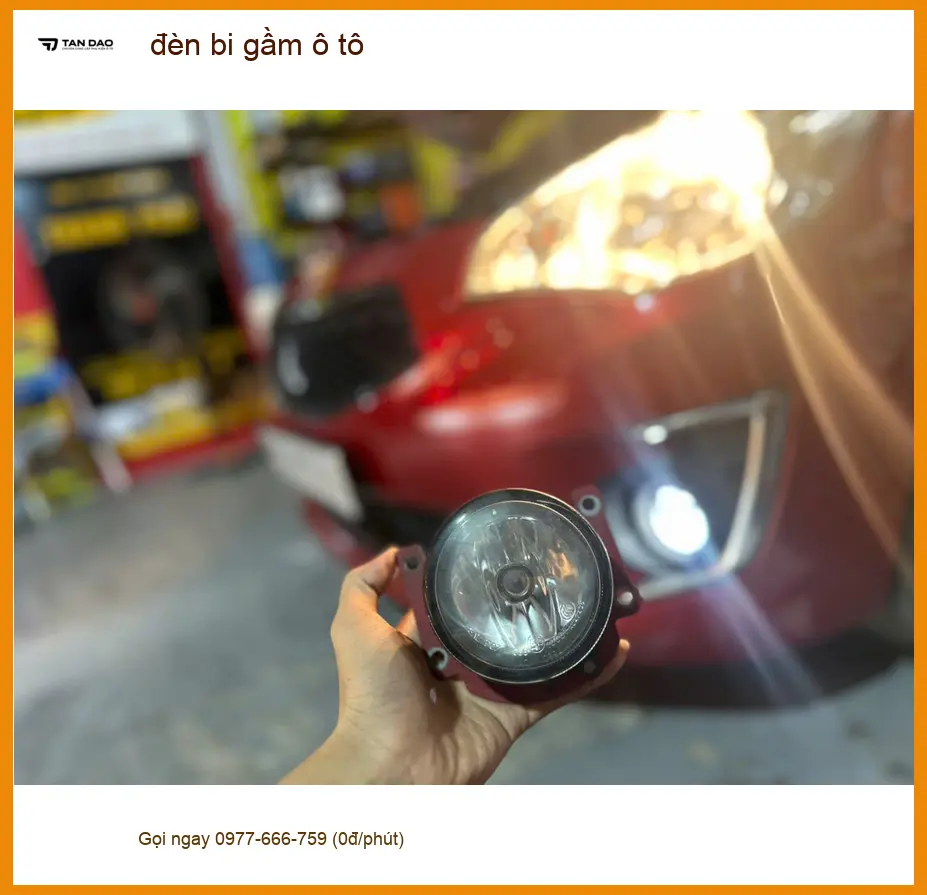 Anh Khang lắp đèn bi gầm ô tô Hyundai Accent tại Quận Thủ Đức vì đèn zin yếu khi mưa lớn ảnh thực tế 3