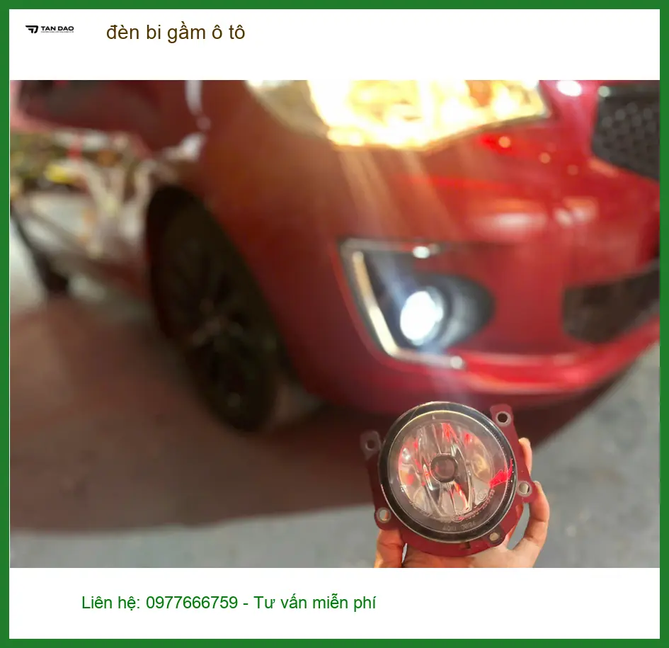 Anh Tấn lắp đèn bi gầm ô tô Hyundai Accent tại Quận 9 cải thiện tầm nhìn ảnh thực tế 2