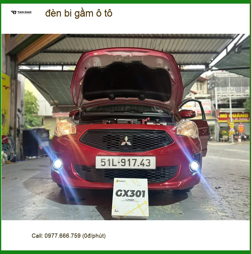 Anh Tấn lắp đèn bi gầm ô tô Hyundai Accent tại Quận 9 cải thiện tầm nhìn ảnh thực tế 5