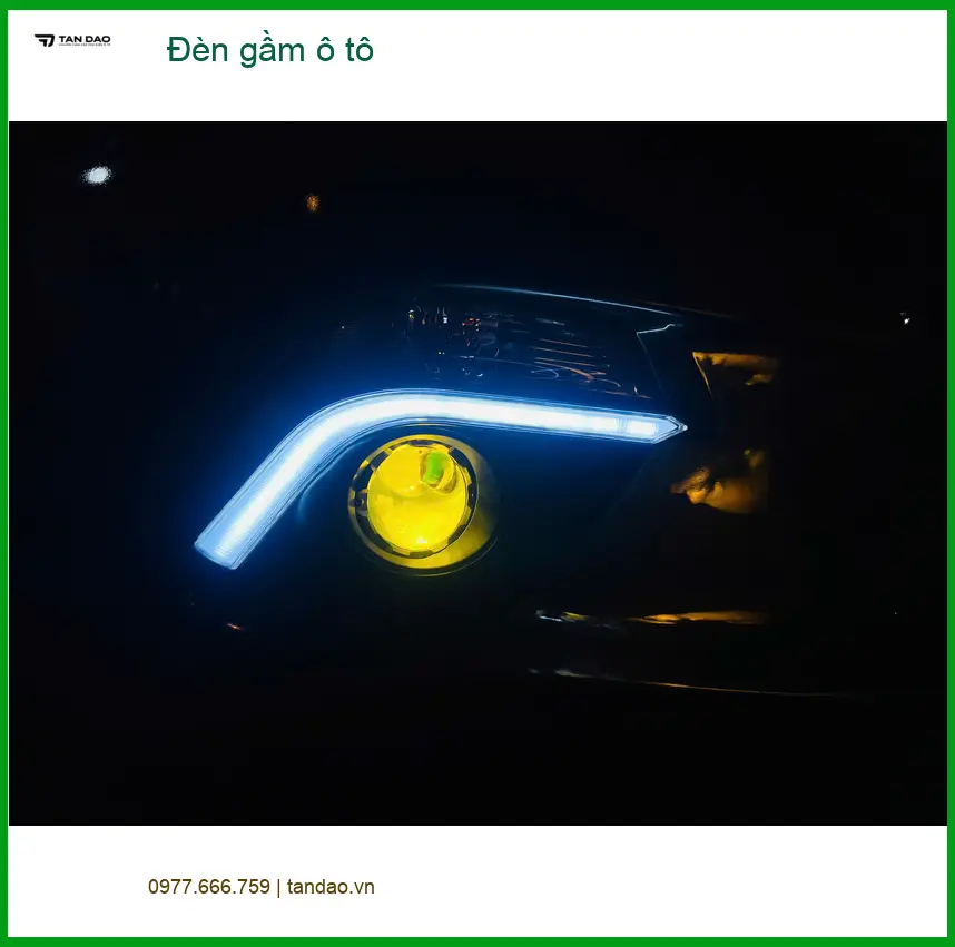 Anh Khải lắp đèn gầm ô tô cho Hyundai Accent tại Quận Tân Phú để tăng sáng đi đêm ảnh thực tế 4