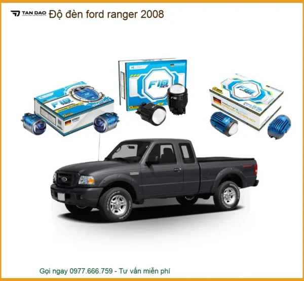 Độ Đèn Ford Ranger 2008 - Trung Tâm Nâng Cấp Uy Tín TPHCM