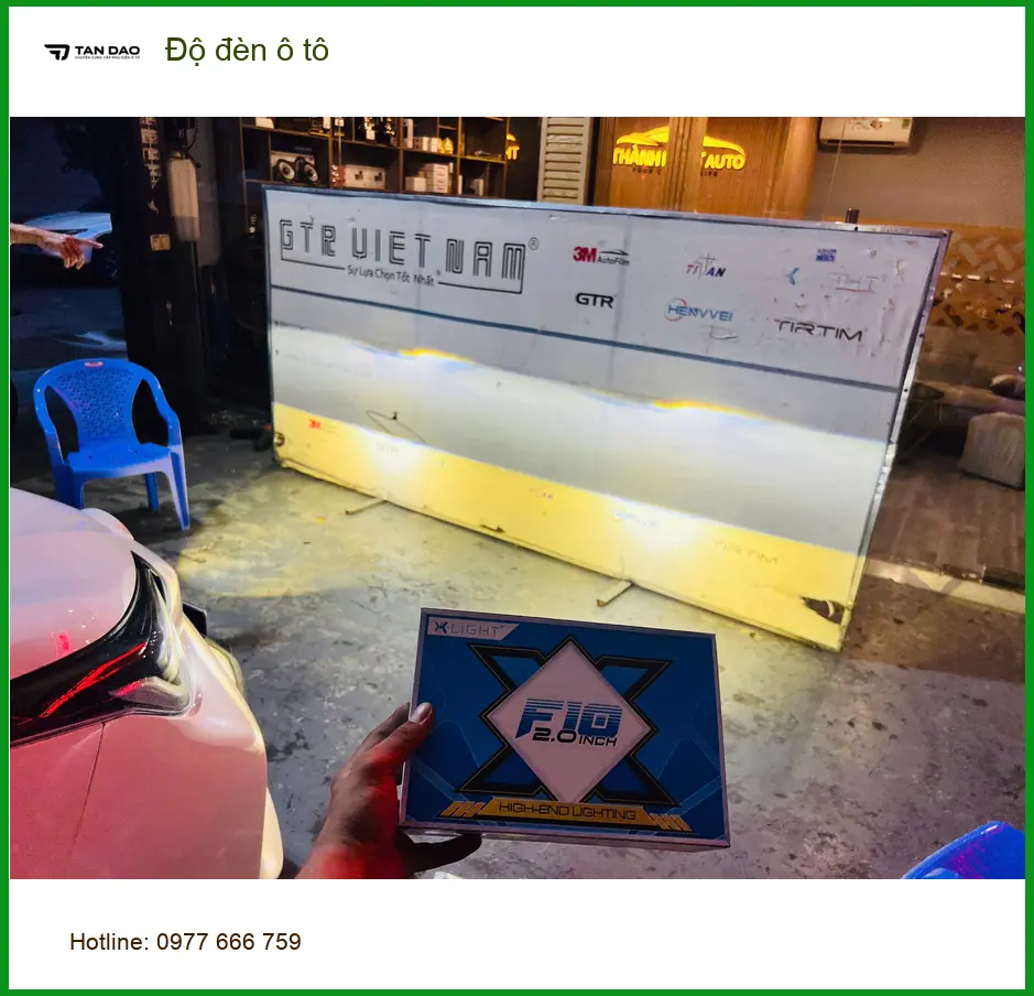 Anh Quang độ đèn ô tô Hyundai Elantra tại Quận Thủ Đức vì đèn zin quá tối khi đi đêm ảnh thực tế 2