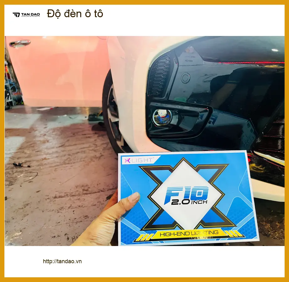 Anh Quang độ đèn ô tô Hyundai Elantra tại Quận Thủ Đức vì đèn zin quá tối khi đi đêm ảnh thực tế 4