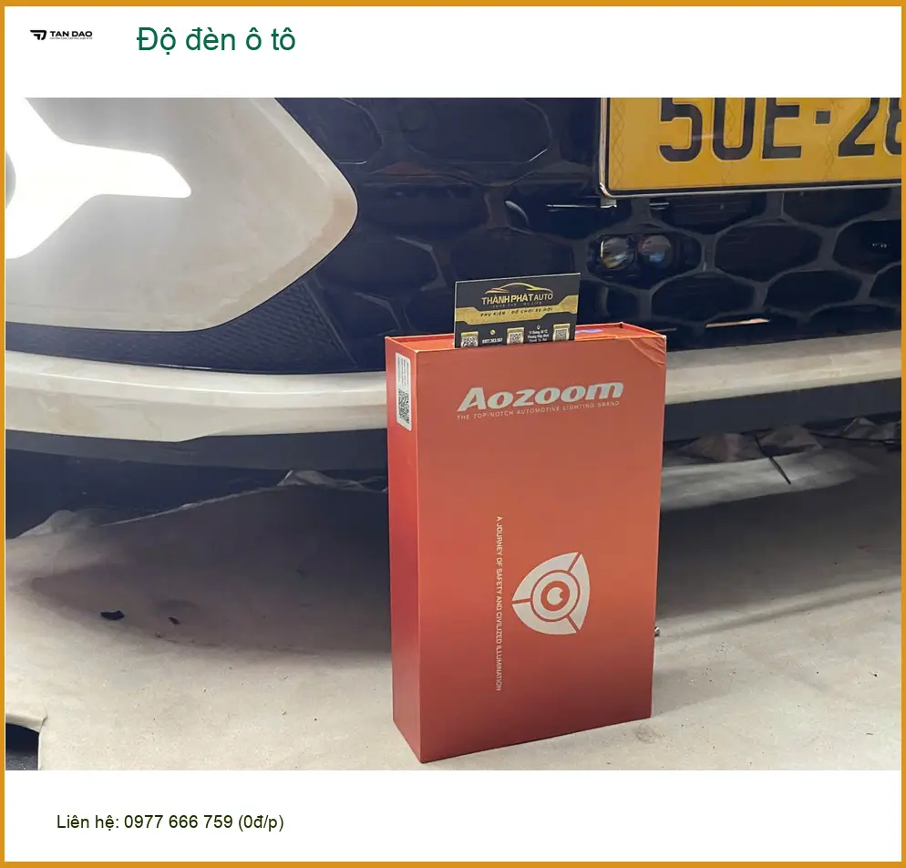 Anh Tấn độ đèn ô tô cho Hyundai Santa Fe tại Quận 9 cải thiện ánh sáng ảnh thực tế 2