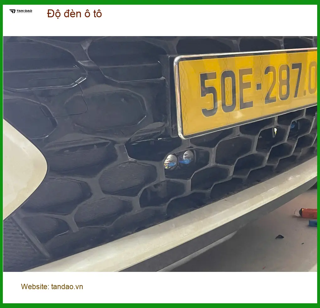 Anh Dũng độ đèn ô tô Hyundai SantaFe tại Quận Tân Bình vì đèn zin quá tối ảnh thực tế 4