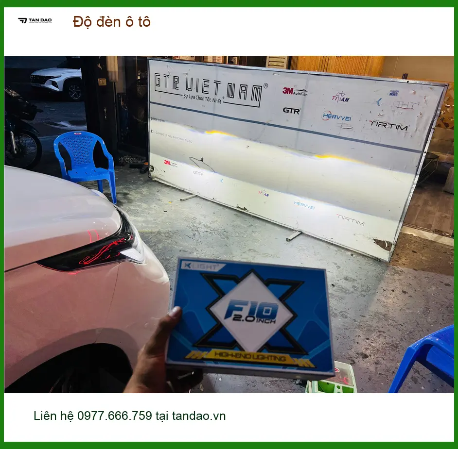 Anh Minh độ đèn ô tô Hyundai Accent tại Quận 12 để cải thiện tầm nhìn khi đi đường đêm ảnh thực tế 4