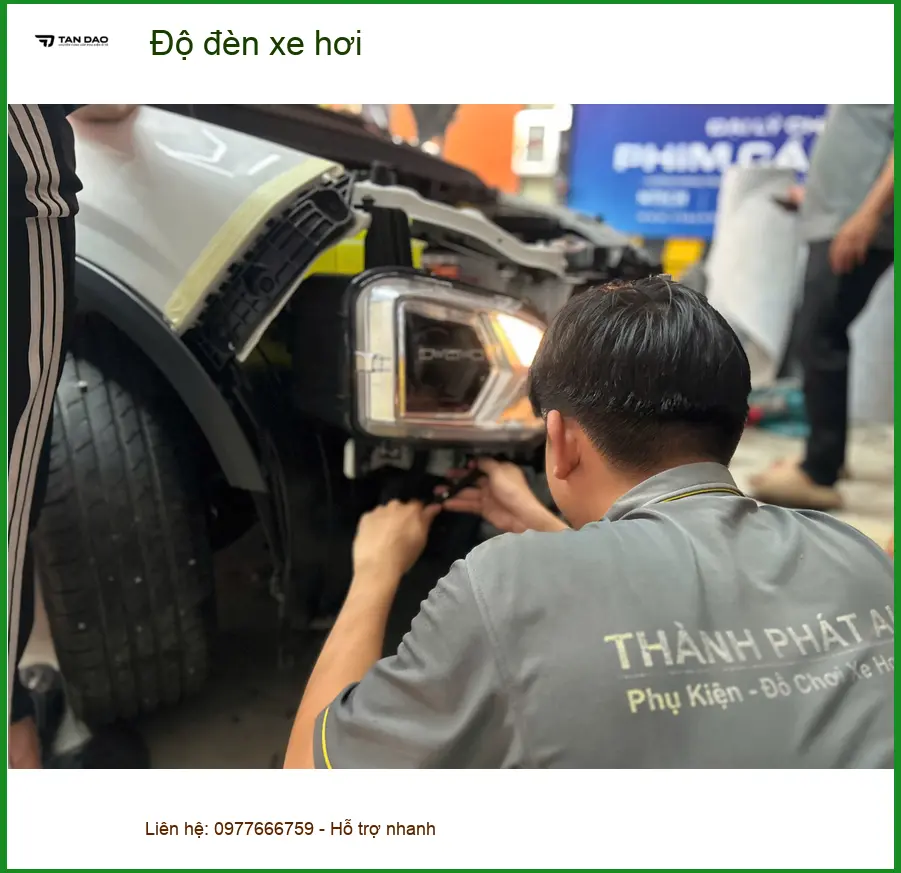 Anh Lâm độ đèn xe hơi Ford Everest tại Quận Tân Bình vì đèn zin kém sáng ảnh thực tế 3