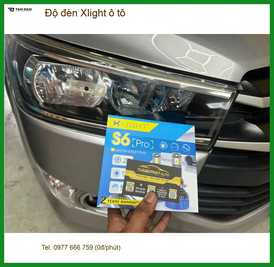 Chị Hương độ đèn Xlight ô tô Kia K3 tại Phú Nhuận cần ánh sáng tốt