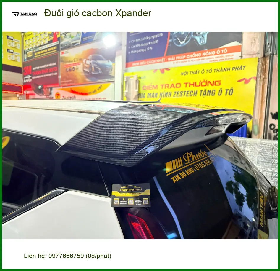 Anh Minh nâng cấp đuôi gió cacbon Xpander tại Quận 8 cho xe thêm phong cách ảnh thực tế 2
