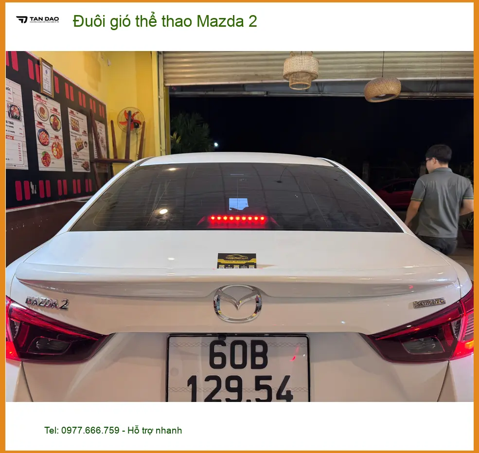 Anh Long lắp đuôi gió thể thao Mazda 2 tại Quận Tân Phú cho xe thêm cá tính. ảnh thực tế 2