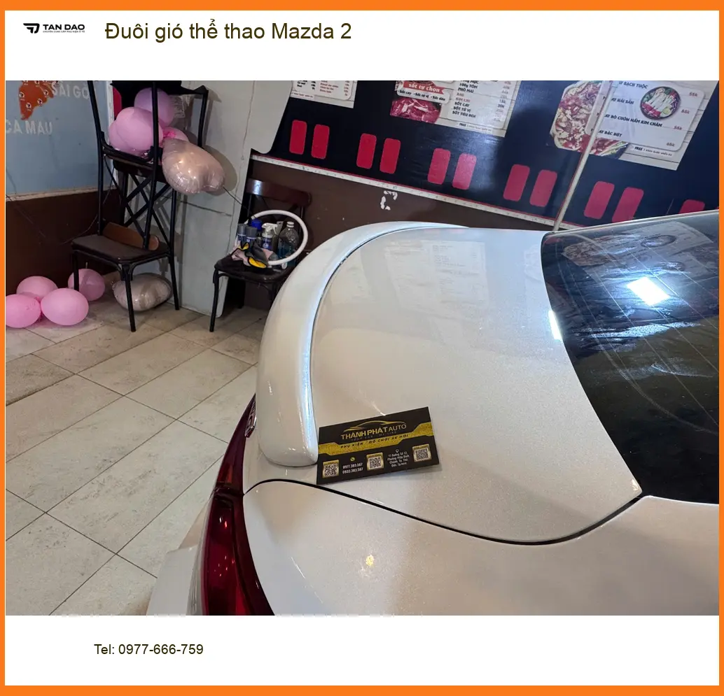 Anh Long lắp đuôi gió thể thao Mazda 2 tại Quận Tân Phú cho xe thêm cá tính. ảnh thực tế 5