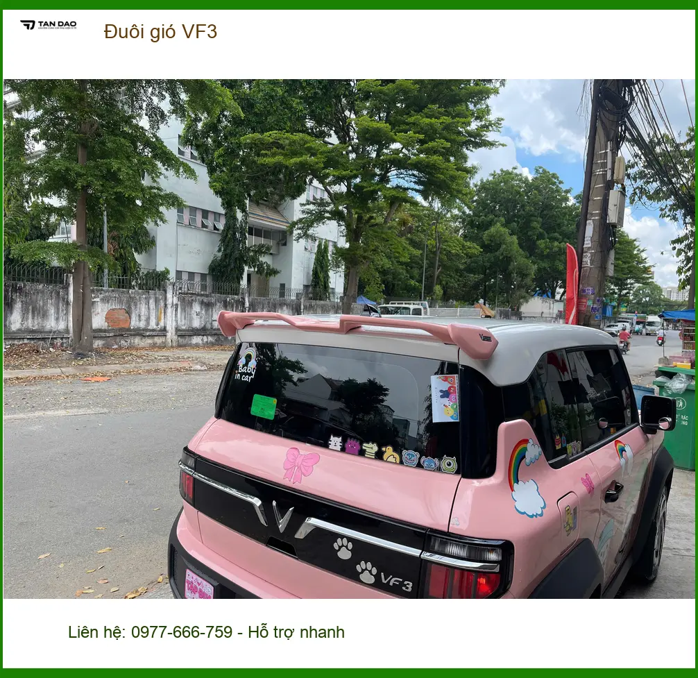 Anh Quang Lắp Đuôi Gió VF3 tại Quận 6 uy tín để tăng vẻ thể thao ảnh thực tế 2