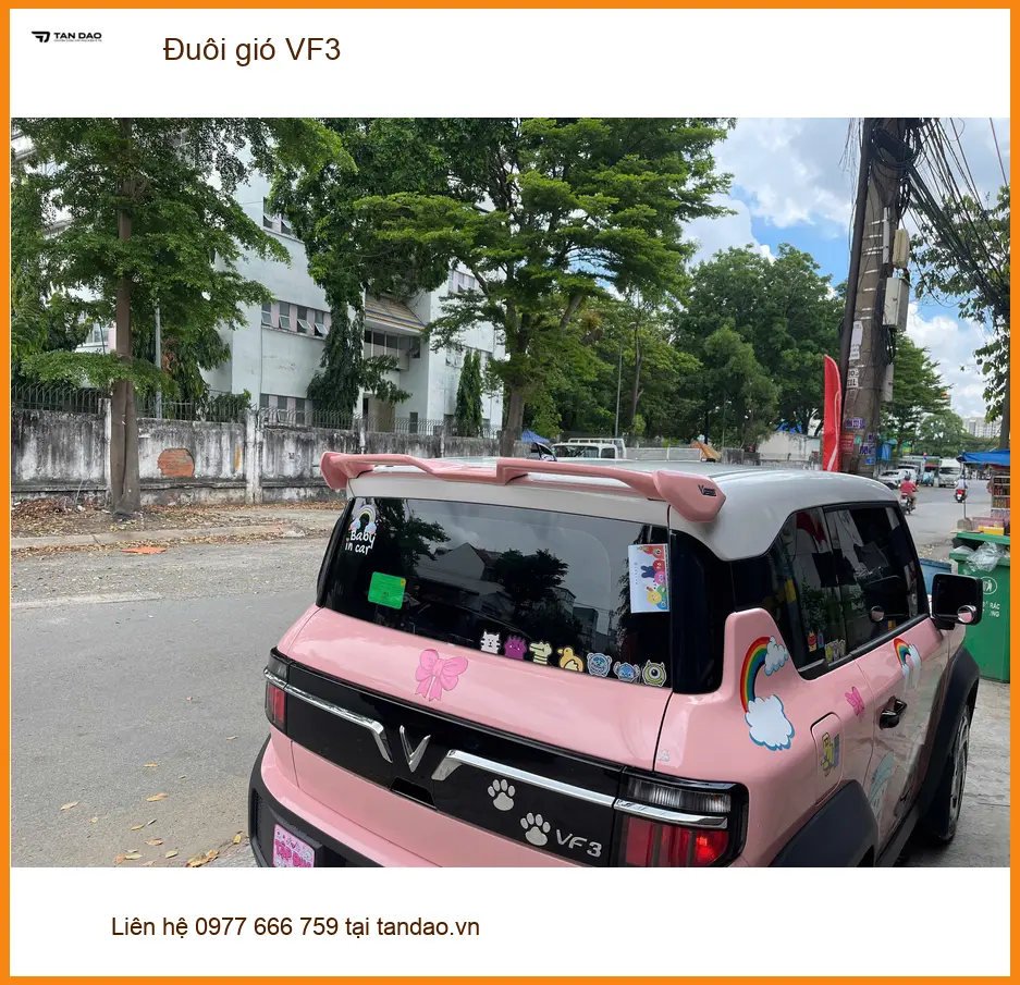 Anh Minh lắp đuôi gió VF3 tại Quận Phú Nhuận để xe thêm phần cá tính ảnh thực tế 2