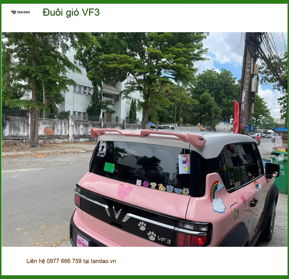 Anh Long lắp đuôi gió VinFast VF3 tại Quận Bình Thạnh tăng tính khí động học ảnh thực tế 2