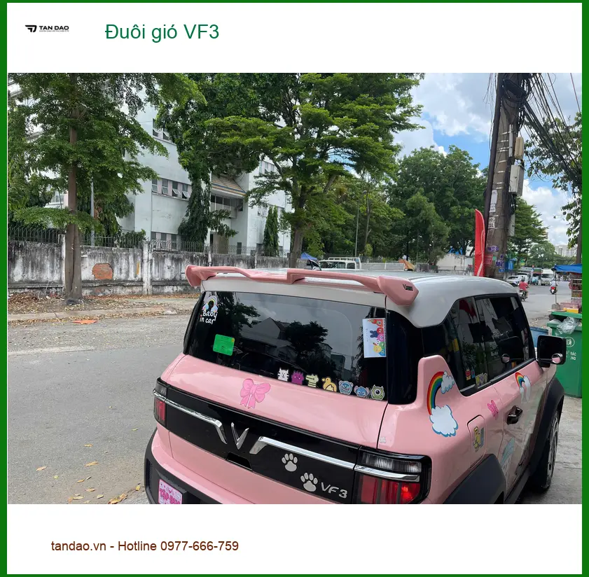 Anh Duy lắp đuôi gió VF3 tại Quận 7 để xe thêm cá tính và ổn định ảnh thực tế 2